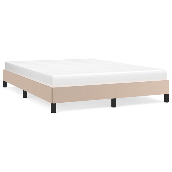 vidaXL Cadre de lit sans matelas cappuccino 140x190 cm similicuir
