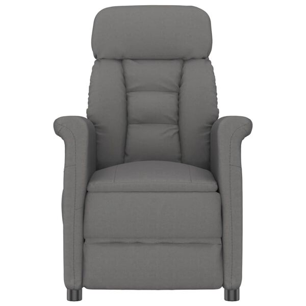 vidaXL Fauteuil de massage Gris fonc&eacute; Similicuir daim