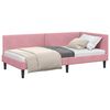 vidaXL Cadre de lit d'angle Rose 90 cm x 190 cm Velours