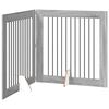 vidaXL Porte de chien pliable avec supports 2 pcs Sonoma gris 200,5 cm