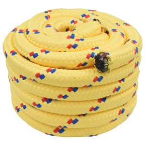 vidaXL Corde de bateau 4 mm 10 m Jaune