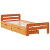 vidaXL Cadre de lit sans matelas cire marron 90x200 cm bois pin massif