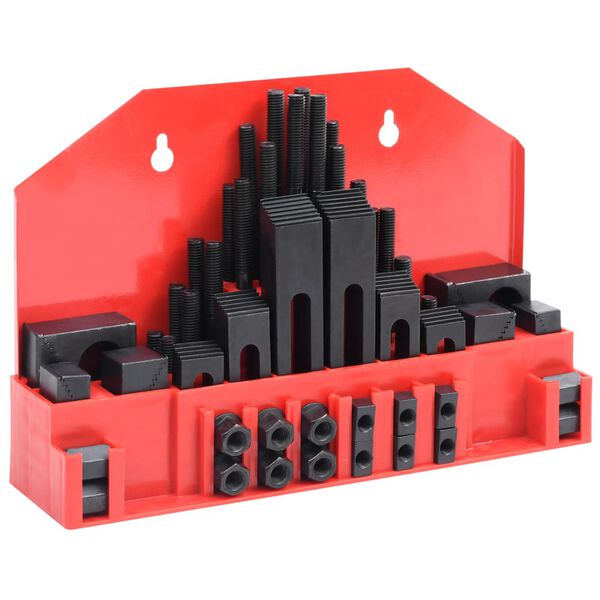 vidaXL Ensemble de serrage 58 pcs Acier Rainure en T M10