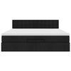 VidaXL Cadre de lit ottoman avec matelas noir 160x200 cm tissu