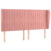 vidaXL T&ecirc;te de lit avec oreilles Rose 183x23x118/128 cm Velours