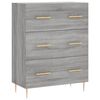 vidaXL Buffet haut Sonoma gris 69,5x34x180 cm Bois d'ing&eacute;nierie