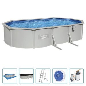 Bestway Piscine encadr&eacute;e hors sol ovale Hydrium 610x360x120 cm