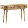 vidaXL Table console 118x30x77 cm Bois de manguier massif