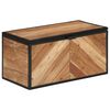vidaXL Boîte de rangement 60x30x30 cm bois massif d'acacia et fer