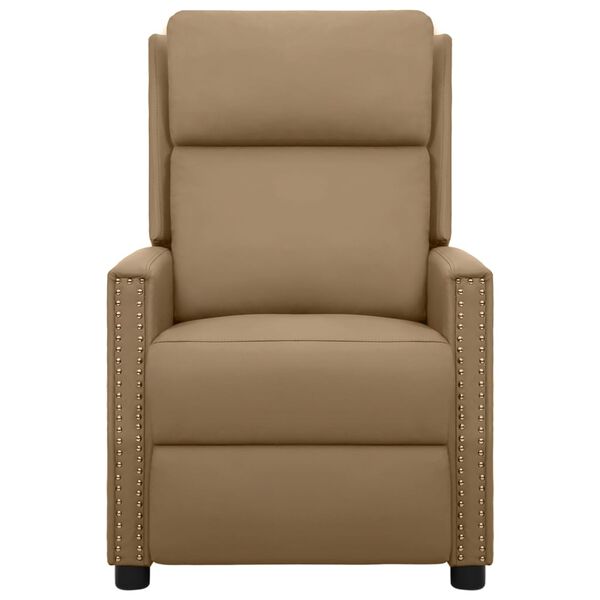 vidaXL Fauteuil de massage &eacute;lectrique Cappuccino Similicuir