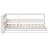 vidaXL Lit bibliothèque sans matelas blanc 75x190cm bois de pin massif