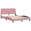 vidaXL Cadre de lit sans matelas rose 120x200 cm velours
