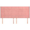 vidaXL T&ecirc;te de lit avec oreilles Rose 183x16x118/128 cm Velours
