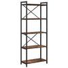vidaXL &Eacute;tag&egrave;re 60 x 30 x 155 cm Bois d'ing&eacute;nierie Ch&ecirc;ne fum&eacute;