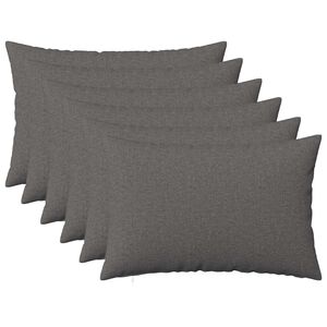 vidaXL Housse de coussin 6 pc HEERLEN Gris clair 30 x 50 cm Tissu