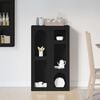 vidaXL Buffet Noir 59 x 35 x 100,5 cm Bois d'ing&eacute;nierie
