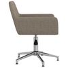 vidaXL Chaises pivotantes &agrave; manger lot de 2 taupe tissu