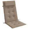 vidaXL Coussins de chaise &agrave; dossier haut lot de 6 taupe tissu oxford