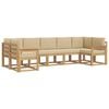 vidaXL Ensemble de canap&eacute;s d'ext&eacute;rieur 7 pc Blanc et Beige