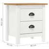 vidaXL Tables de chevet Hill 2 pcs Blanc 46x35x49,5 cm Bois pin solide