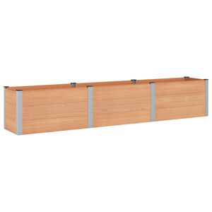 vidaXL Jardini&egrave;re sur&eacute;lev&eacute;e Marron 300 x 50 x 54 cm WPC et Aluminium