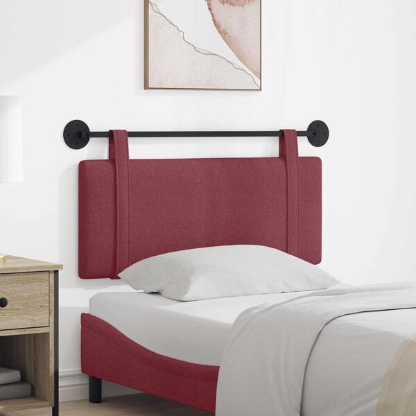 vidaXL T&ecirc;te de lit suspendue Uni Bordeaux 110 x 55 x 5 cm tissu