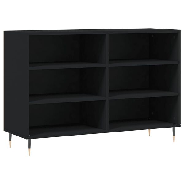 vidaXL Buffet noir 103,5x35x70 cm bois d'ing&eacute;nierie