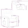 vidaXL Fauteuil inclinable de massage &eacute;lectrique marron similicuir