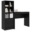 vidaXL Bureau avec tiroir 2 pcs Ch&ecirc;ne noir