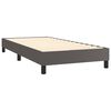 vidaXL Sommier &agrave; lattes de lit avec matelas Gris 80x200 cm Similicuir