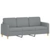 vidaXL Canap&eacute; &agrave; 3 places Gris clair 180 cm Tissu