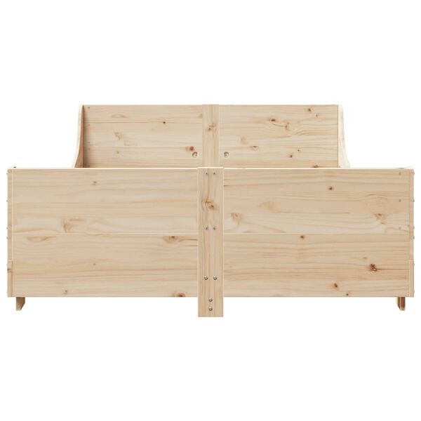 vidaXL Cadre de lit sans matelas 120x190 cm bois de pin massif