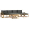 vidaXL Ensemble de canap&eacute;s d'ext&eacute;rieur 6 pc Blanc et anthracite