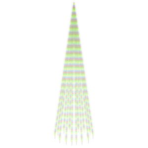 vidaXL Sapin de No&euml;l sur m&acirc;t de drapeau 1134 LED Color&eacute;es 800 cm