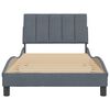 vidaXL Cadre de lit sans matelas Hanko gris fonc&eacute; 100x203 cm velours