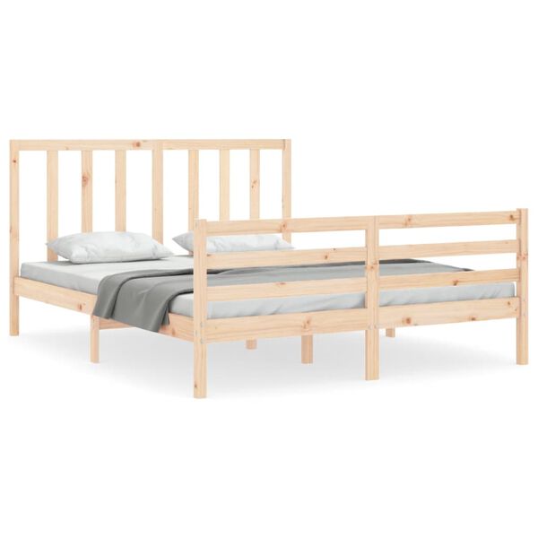 vidaXL Cadre de lit sans matelas bois de pin massif