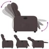 vidaXL Fauteuil inclinable &eacute;lectrique Marron fonc&eacute; Tissu