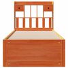 vidaXL Lit bibliothèque sans matelas cire marron 100x200 cm pin massif