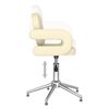vidaXL Chaises pivotantes &agrave; manger lot de 4 cr&egrave;me similicuir