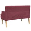 vidaXL Banc avec coussins rouge bordeaux 113x64,5x75,5 cm tissu