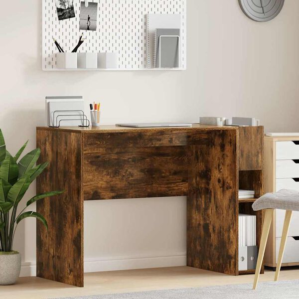 vidaXL Bureau Ch&ecirc;ne fum&eacute; 109 x 50 x 78 cm Bois d'ing&eacute;nierie