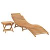 vidaXL Transat 2 pc Bois de teck massif Marron