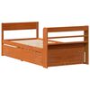 vidaXL Cadre de lit sans matelas cire marron 90x190 cm bois pin massif