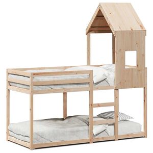 vidaXL Lit superpos&eacute; sans matelas 80x200 cm bois de pin massif