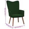 vidaXL Chaise de relaxation avec repose-pied Vert fonc&eacute; Velours