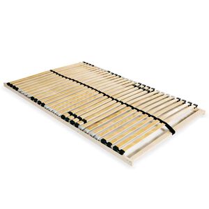 vidaXL Sommier &agrave; lattes sans matelas avec 28 lattes 7 zones 140x200 cm
