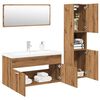 vidaXL Ensemble de meubles salle de bain 4 pcs bois d'ing&eacute;nierie