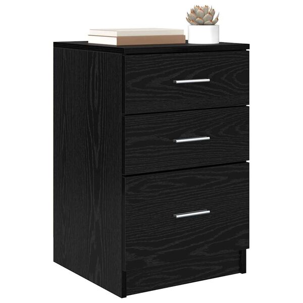 vidaXL Cabinet de chevet Ch&ecirc;ne noir 40 x 40 x 63 cm Bois d'ing&eacute;nierie