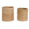 vidaXL Ensemble de panier de rangement 2 pcs fait main Jute naturel