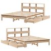vidaXL Lit biblioth&egrave;que sans matelas 135x190 cm bois de pin massif